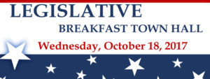 Join us for the annual legislative breakfast town hall on October 18, 2017