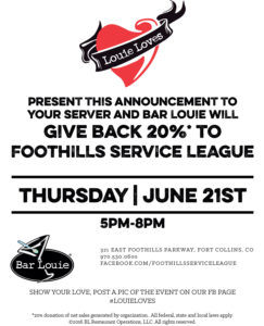 Louie Loves flier, to present at event on June 21