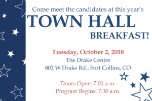 Come meet the candidates at this year's Town Hall Breakfast!
