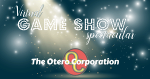 Game Show Spectacular graphic for Sponsor Spotlight; The Otero Corporation logo under spotlight beneath Game Show logo